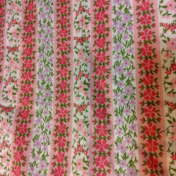 Vintage Homemade Kitchen Half Apron And Oven Mitt Pink Green Floral - Picture 8 of 15